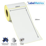 100 x 200mm Perforated Direct Thermal Labels - Removable Adhesive