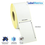 101.6 x 152.4mm Direct Thermal Labels - Freezer Adhesive