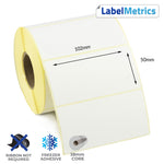 102 x 50mm Direct Thermal Labels - Freezer Adhesive