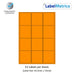 Orange (Pantone 021) A4 Laser Labels - Inkjet Labels - 12 Per Sheet (63.5mm x 72mm) LL12SE