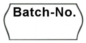 CT4 Batch No 26mm x 12mm Price Gun Label