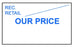 CT7 Our Price 26mm x 16mm Price Gun Label