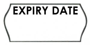 CT4 Expiry Date 26mm x 12mm Price Gun Label