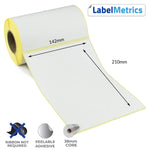 142 x 210mm Direct Thermal Labels - Removable Adhesive