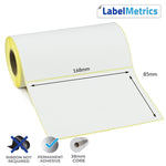 168 x 85mm Direct Thermal Labels - Permanent Adhesive