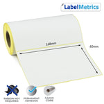 168 x 85mm Direct Thermal Labels - Permanent Adhesive