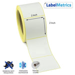 2x2 Inch Direct Thermal Labels - Freezer Adhesive