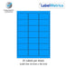 Process Blue A4 Laser Labels - Inkjet Labels - 21 Per Sheet (63.5mm x 38.1mm) LL21