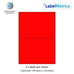 Red (Pantone 032) A4 Laser Labels / Inkjet Labels - 2 Per Sheet (199.6mm x 143.5mm) LL02