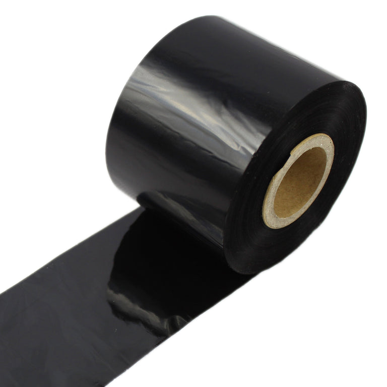 55mm x 450m Black Thermal Transfer Wax Resin Ribbons. Outside Wound.