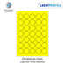 Pantone Yellow A4 Laser Labels - Inkjet Labels - 35 Round labels per sheet, 37mm Diameter. LL37C
