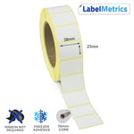 38 x 25mm Direct Thermal Labels - Freezer Adhesive