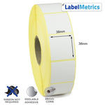 38 x 38mm Direct Thermal Labels - Removable Adhesive