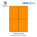 Orange (Pantone 021) A4 Laser Labels - Inkjet Labels - 4 Per Sheet (99.1mm x 139mm) LL04