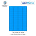 Process Blue, A4 Laser Labels - Inkjet Labels - 44 Per Sheet, 48.5mm x 25.4mm.