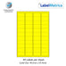 Pantone Yellow, A4 Laser Labels - Inkjet Labels - 44 Per Sheet, 48.5mm x 25.4mm.