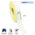 44 x 60mm Direct Thermal Labels - Removable Adhesive