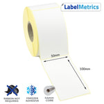 50 x 100mm Direct Thermal Labels - Freezer Adhesive