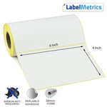 6x4 Inch Direct Thermal Labels - Removable Adhesive
