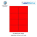 Matt Red (Pantone 032) A4 Laser Labels - Inkjet Labels - 8 Per Sheet (99.1mm x 67.7mm) LL08