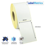 89 x 153.5mm Direct Thermal Labels - Freezer Adhesive