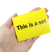 This is a set, printed labels. 100mm x 75mm. Black Print / Yellow label.